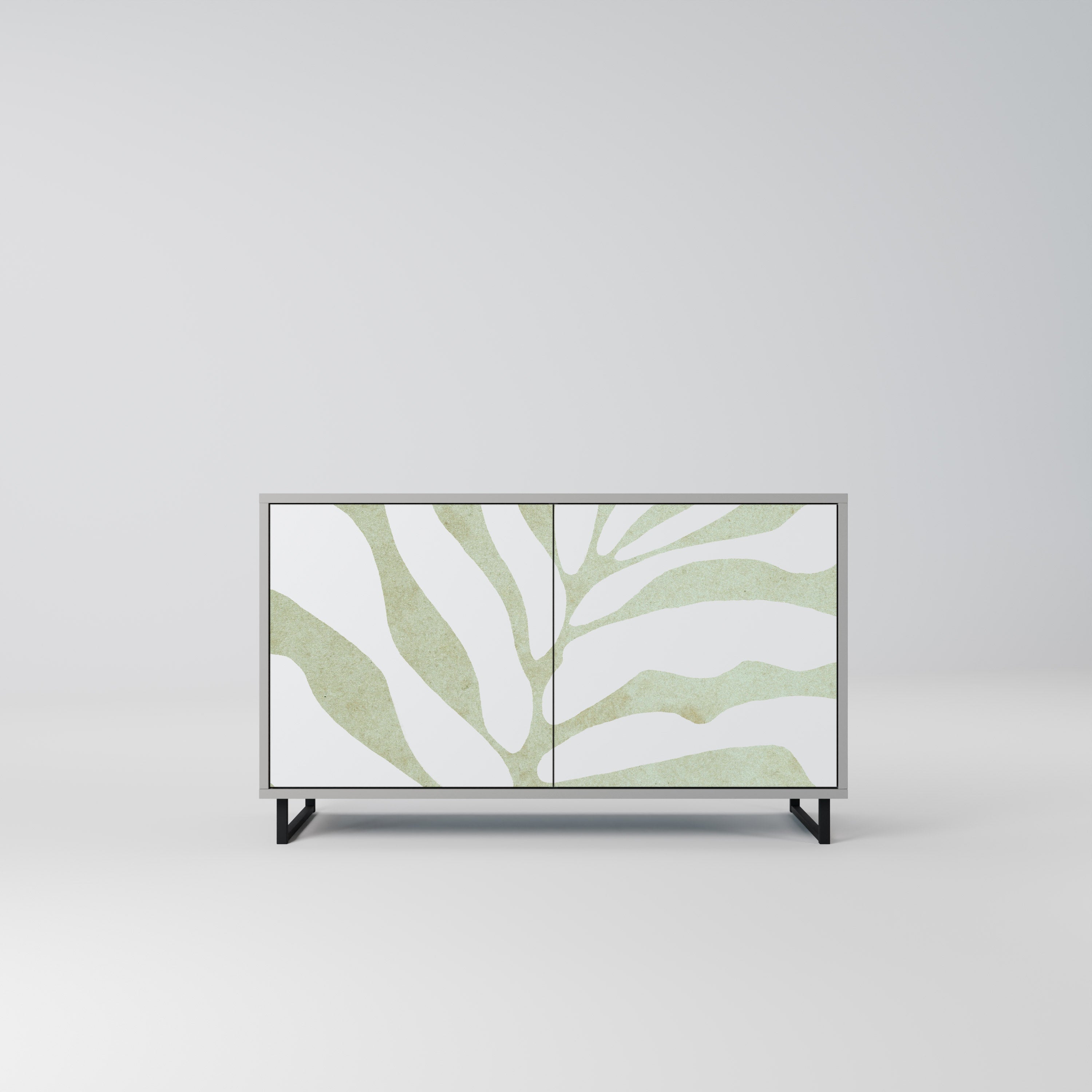 BOTANICAL SPARK Sideboard mit 2 Türen in Grau
