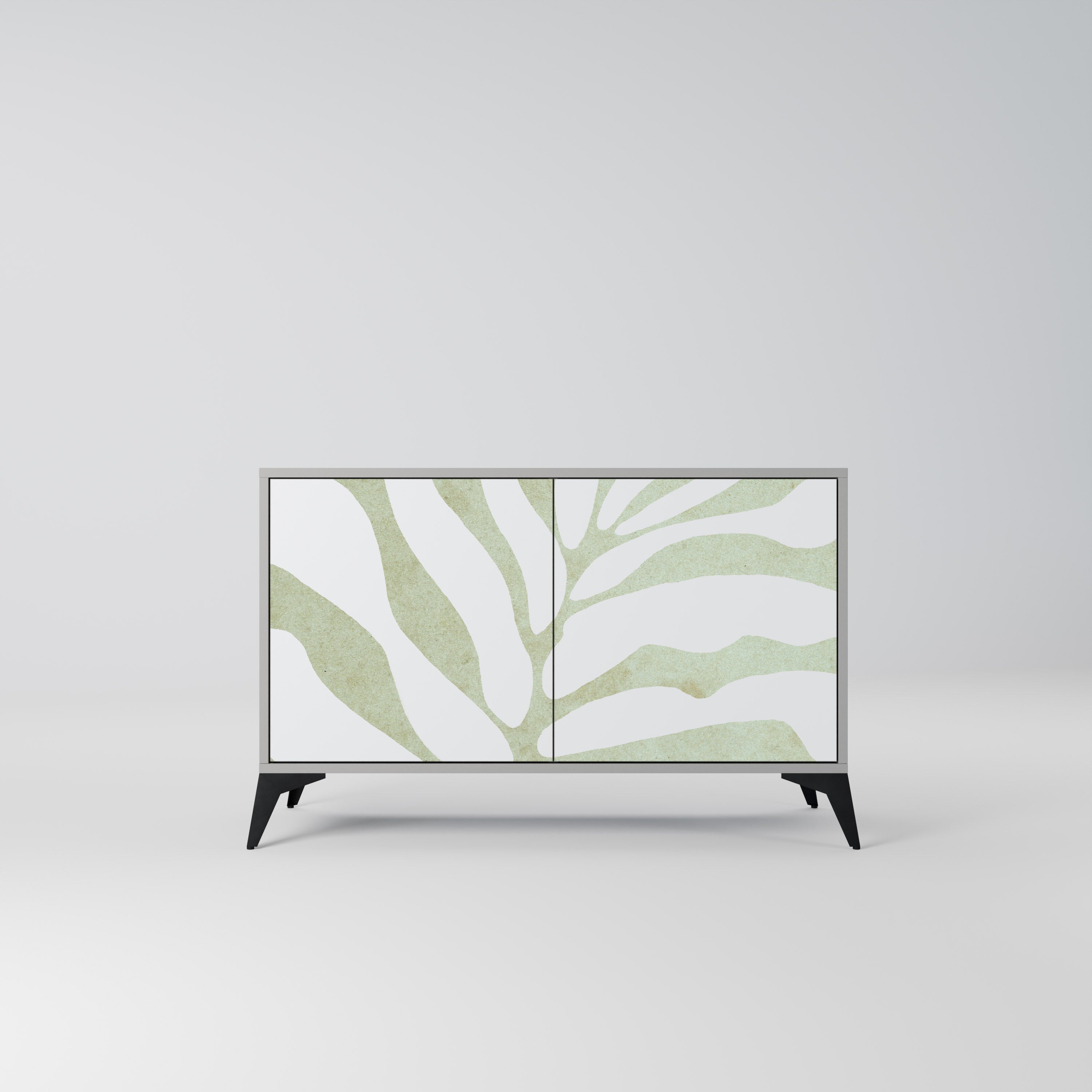 BOTANICAL SPARK Sideboard mit 2 Türen in Grau
