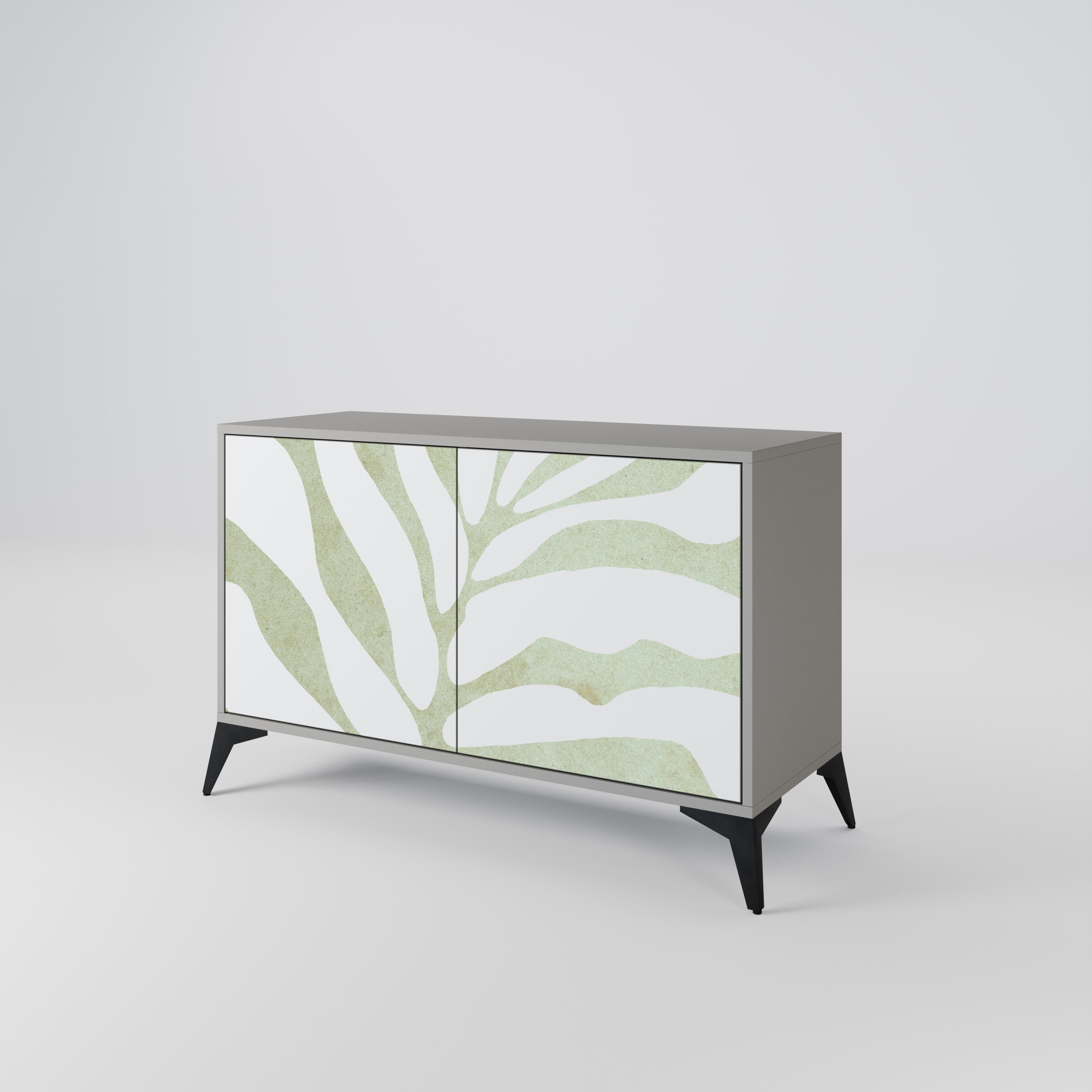 BOTANICAL SPARK Sideboard mit 2 Türen in Grau
