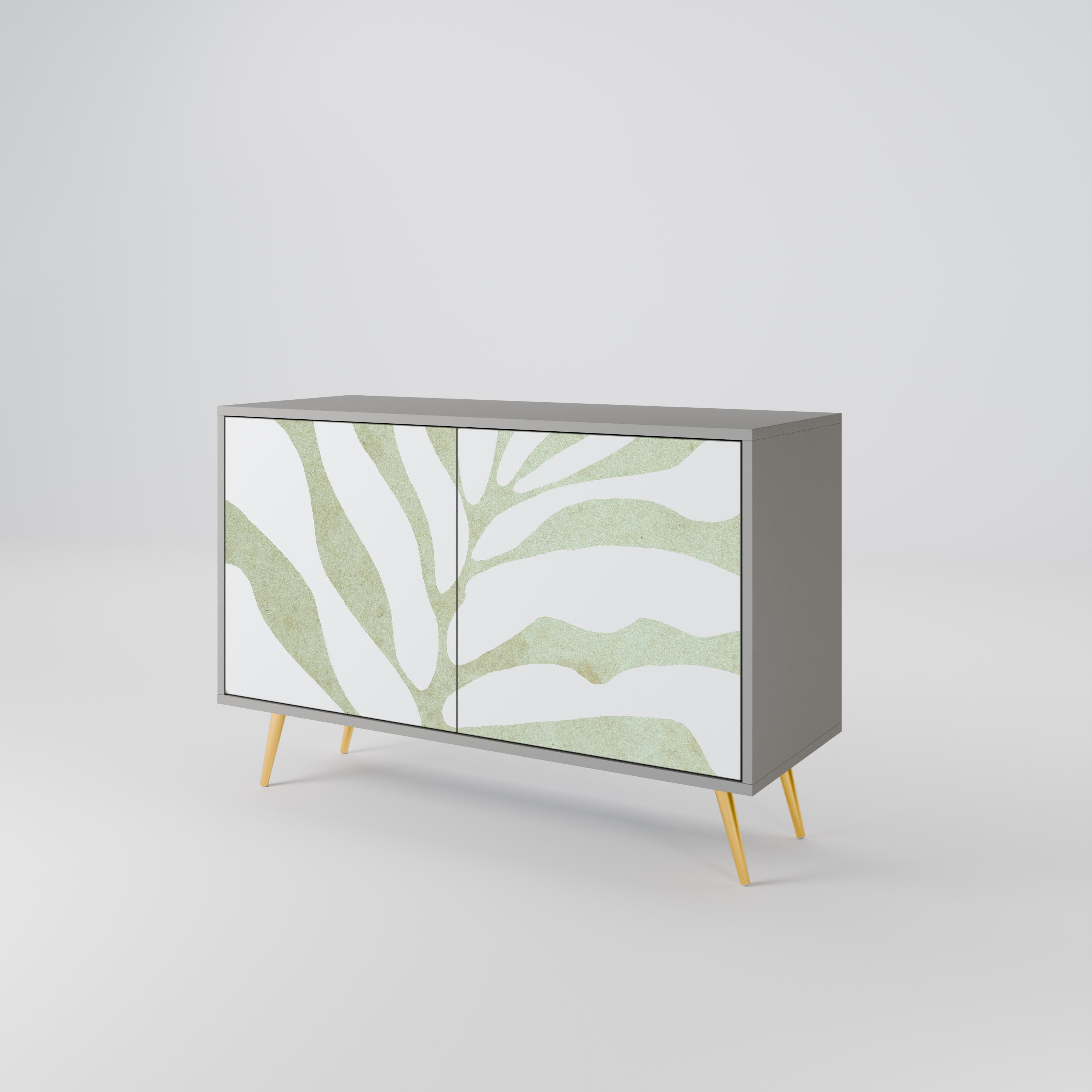 BOTANICAL SPARK Sideboard mit 2 Türen in Grau