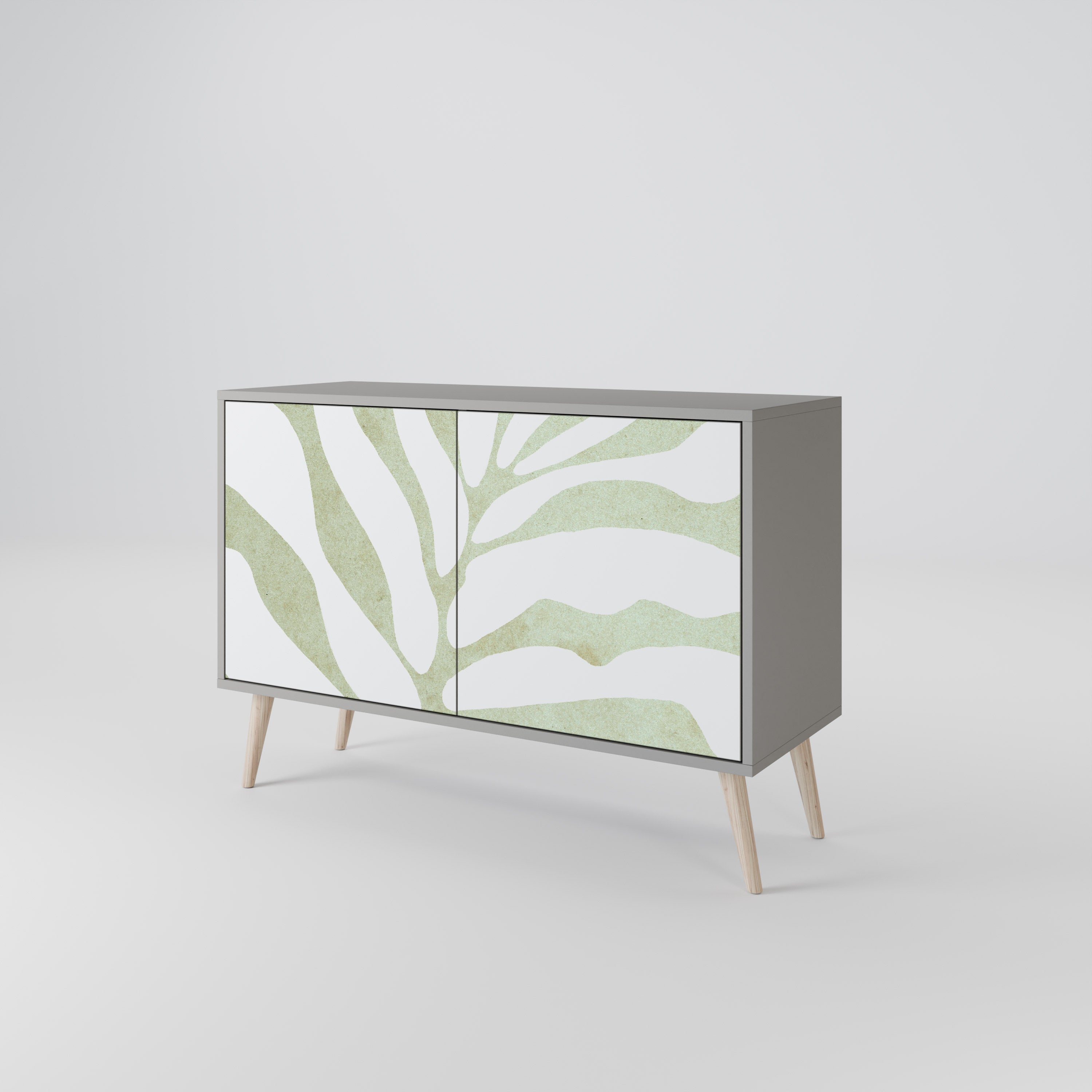 BOTANICAL SPARK Sideboard mit 2 Türen in Grau