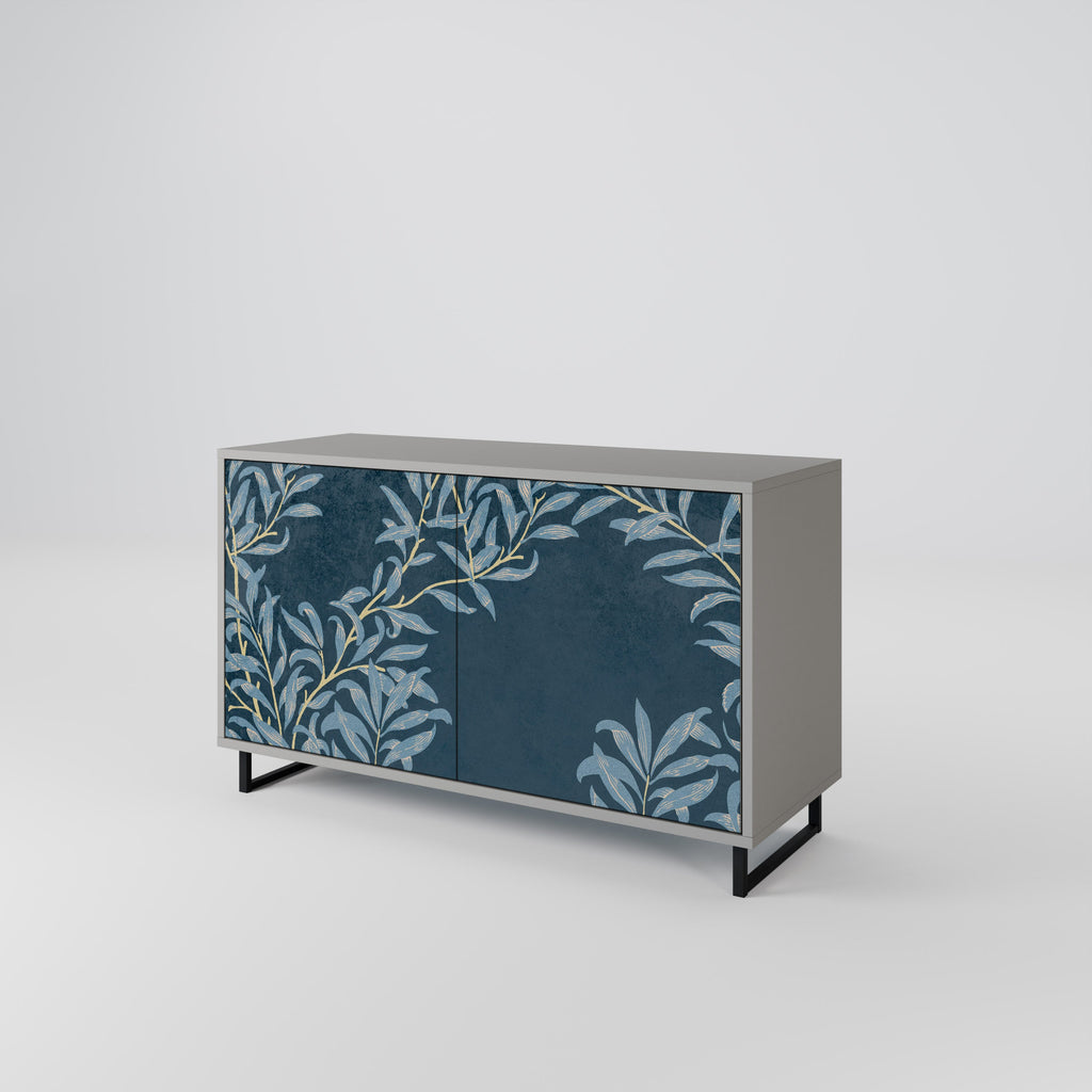 BLUE LEAVES Sideboard mit 2 Türen in Grau