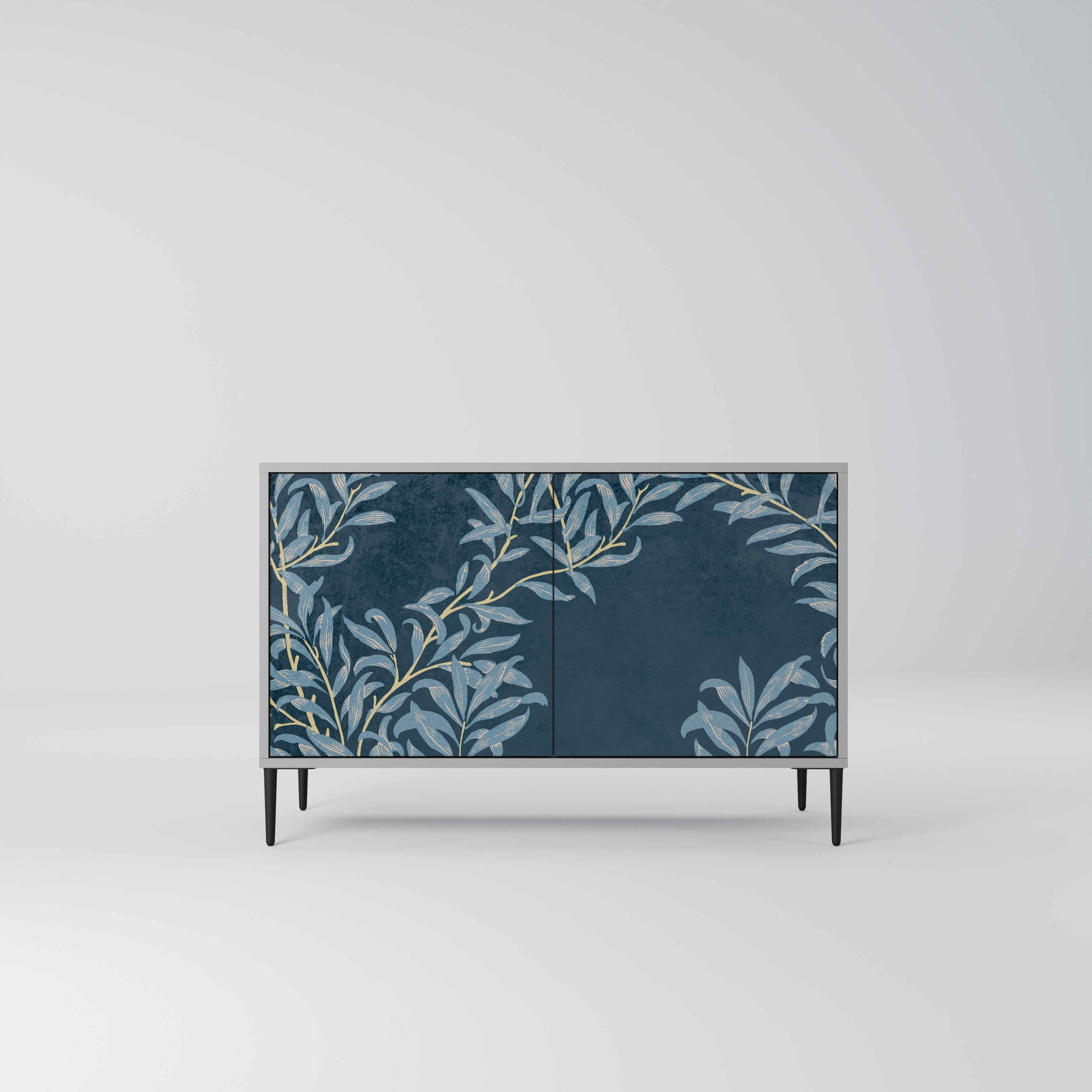 BLUE LEAVES Sideboard mit 2 Türen in Grau