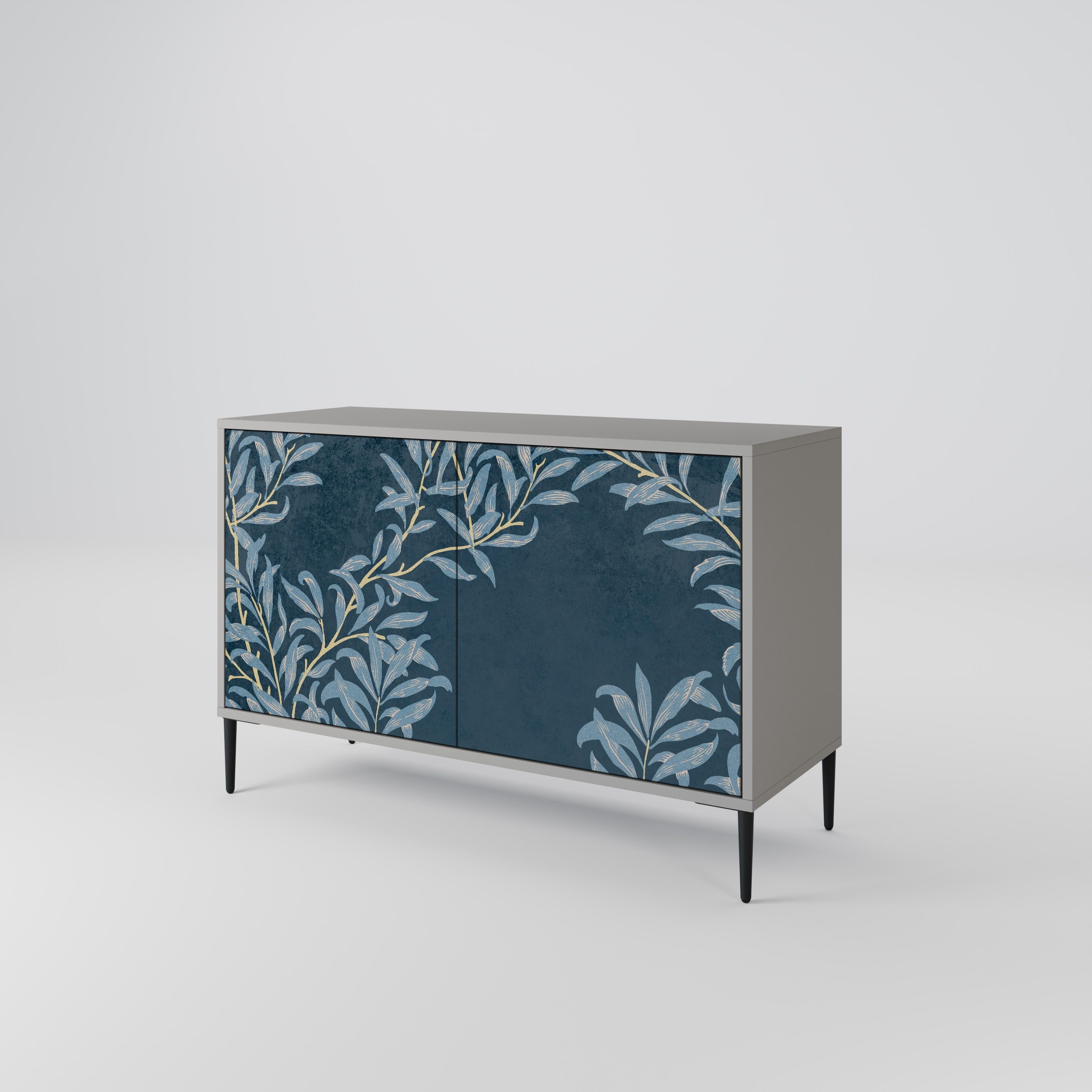 BLUE LEAVES Sideboard mit 2 Türen in Grau