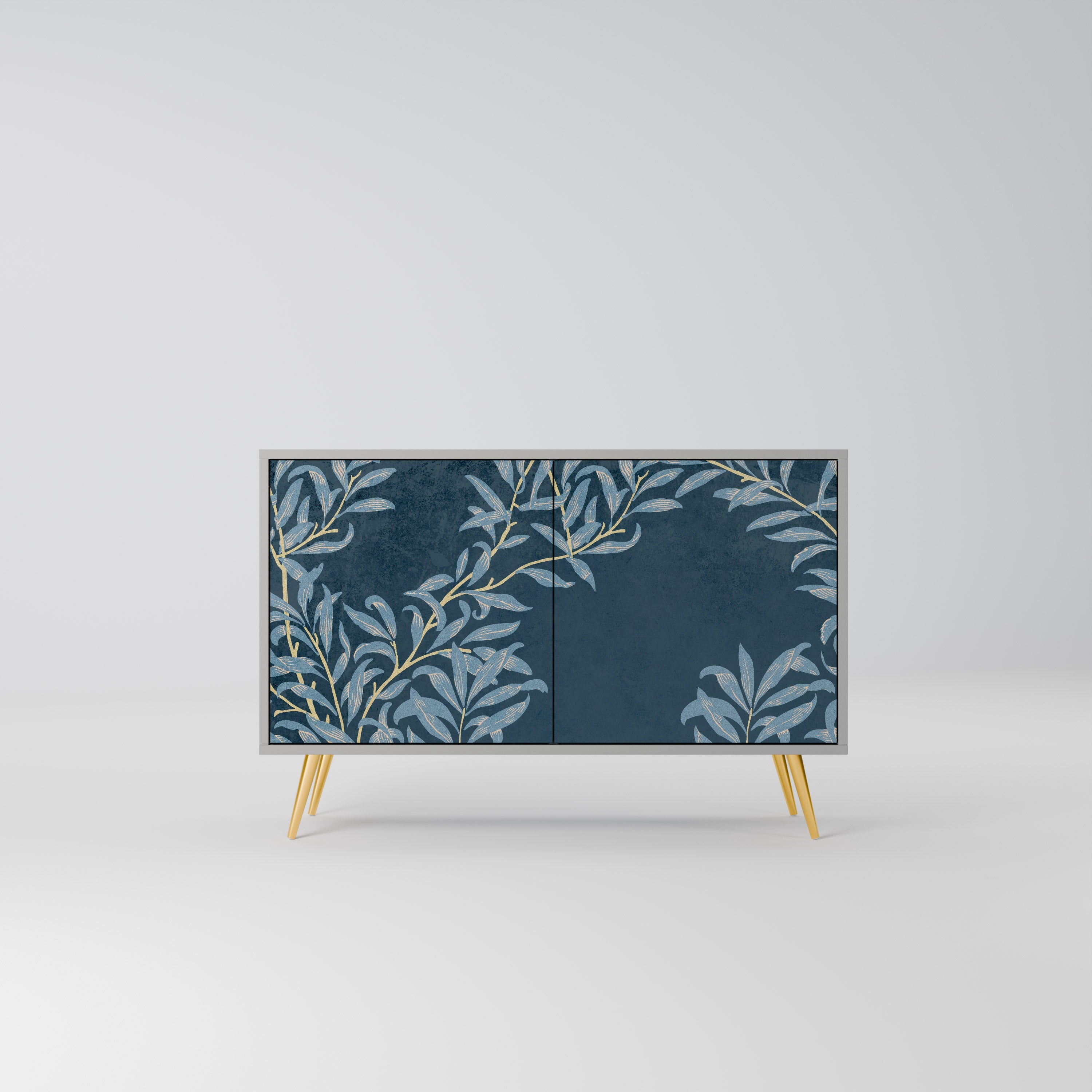 BLUE LEAVES Sideboard mit 2 Türen in Grau