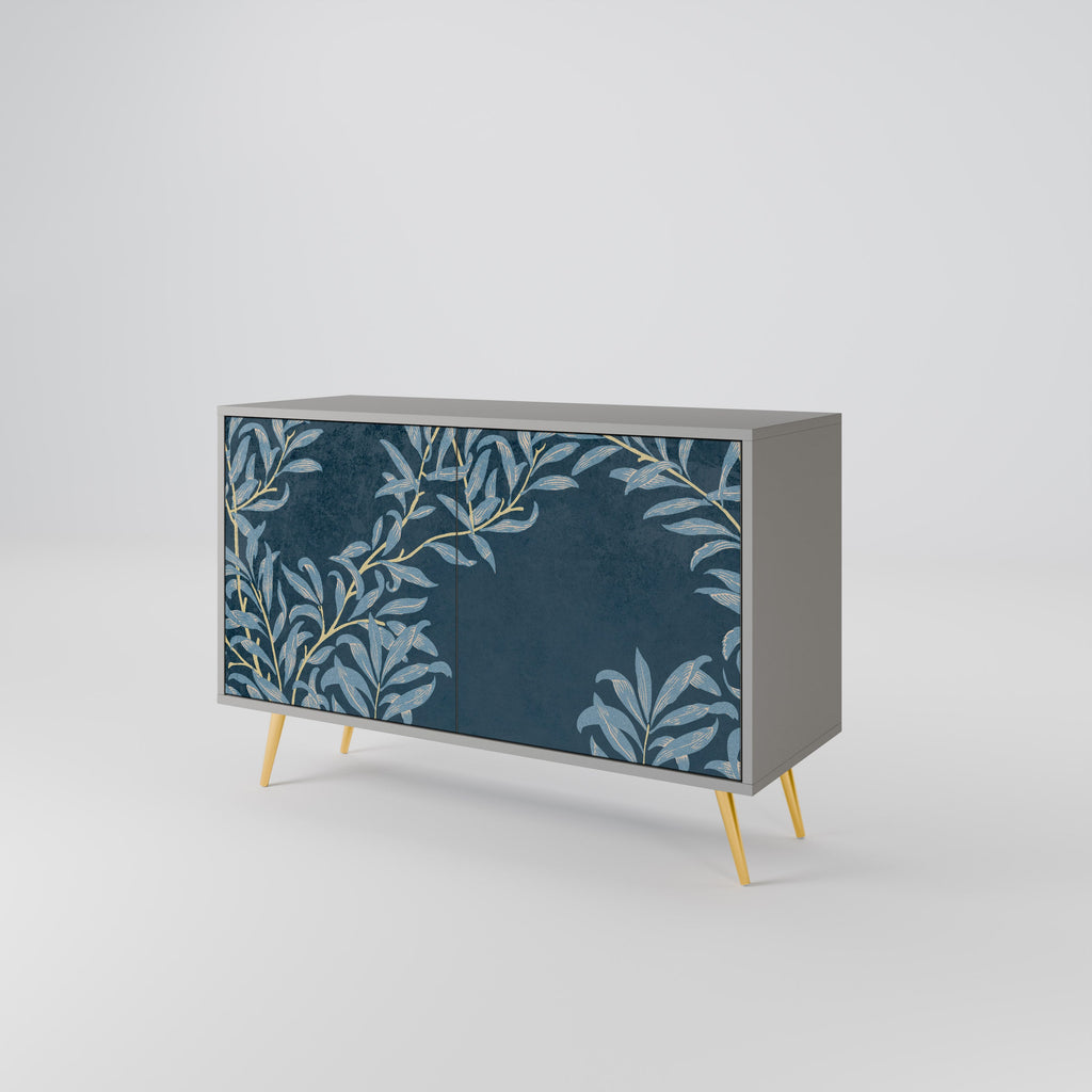 BLUE LEAVES Sideboard mit 2 Türen in Grau