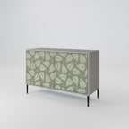 LEAVES ON GREEN Sideboard mit 2 Türen in Grau