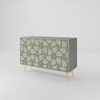 LEAVES ON GREEN Sideboard mit 2 Türen in Grau