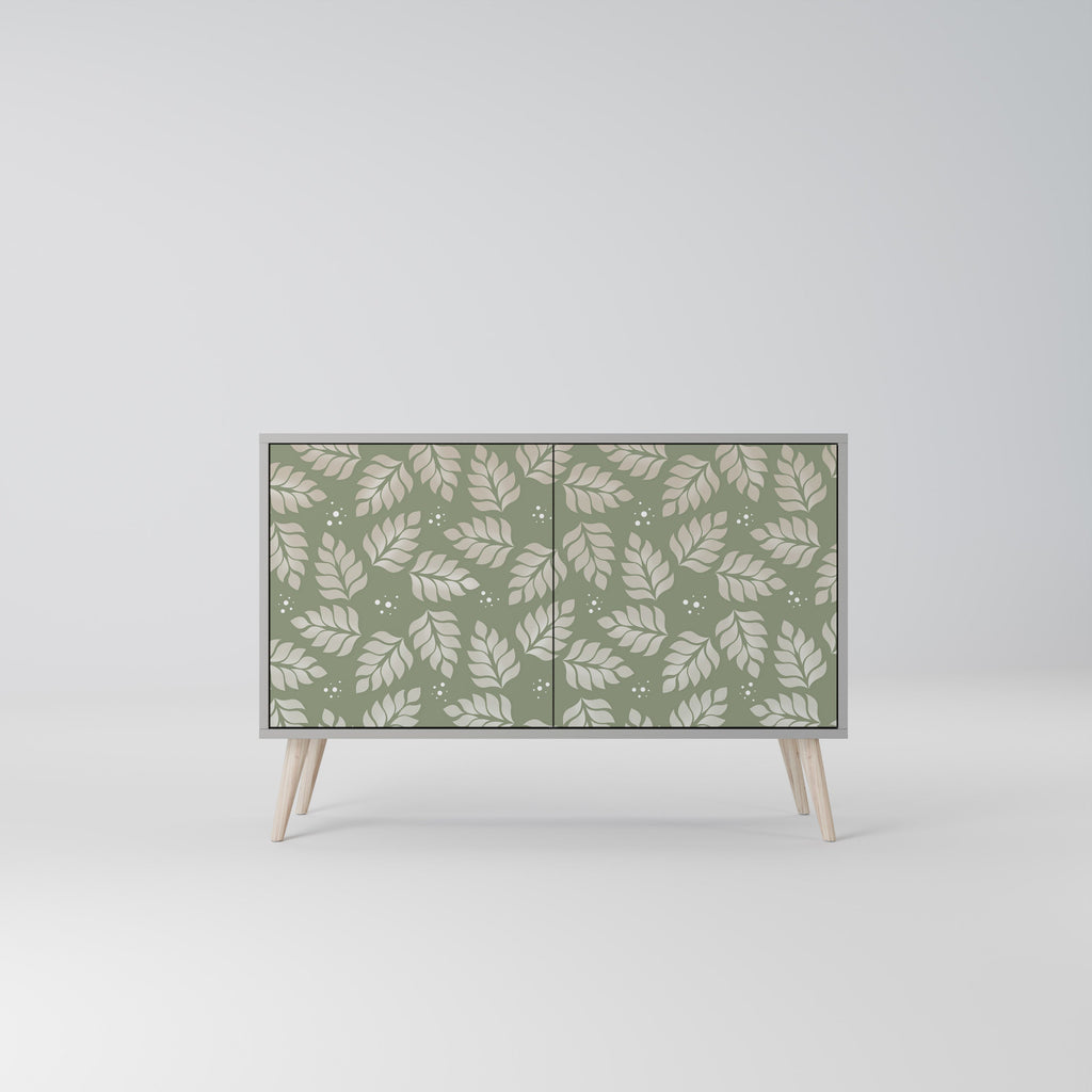 LEAVES ON GREEN Sideboard mit 2 Türen in Grau