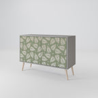 LEAVES ON GREEN Sideboard mit 2 Türen in Grau