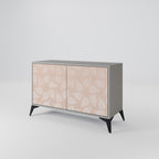 LEAVES ON BEIGE Sideboard mit 2 Türen in Grau