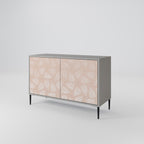 LEAVES ON BEIGE Sideboard mit 2 Türen in Grau