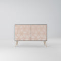 LEAVES ON BEIGE Sideboard mit 2 Türen in Grau