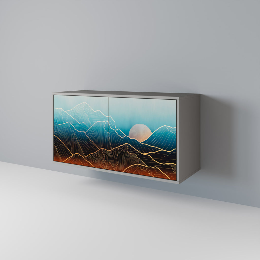 LUNAR SECRETS Sideboard mit 2 Türen in Grau