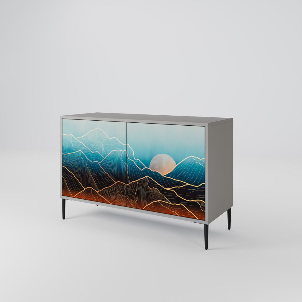 LUNAR SECRETS Sideboard mit 2 Türen in Grau