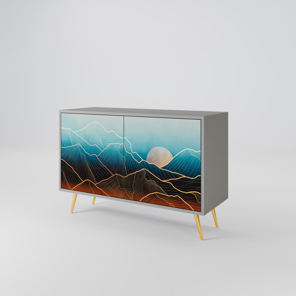 LUNAR SECRETS Sideboard mit 2 Türen in Grau