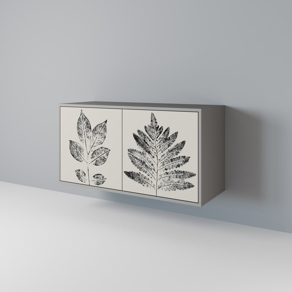 LEAFY STAMPS Sideboard mit 2 Türen in Grau