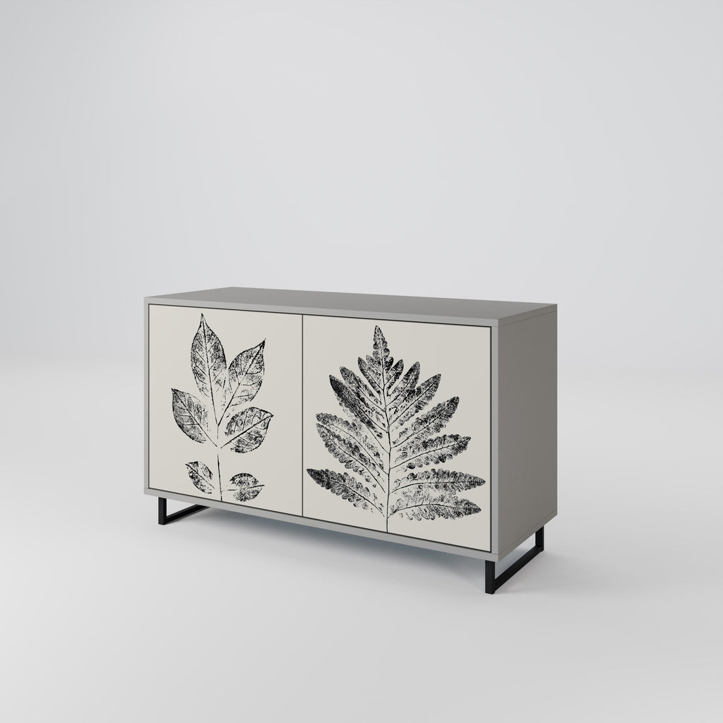 LEAFY STAMPS Sideboard mit 2 Türen in Grau