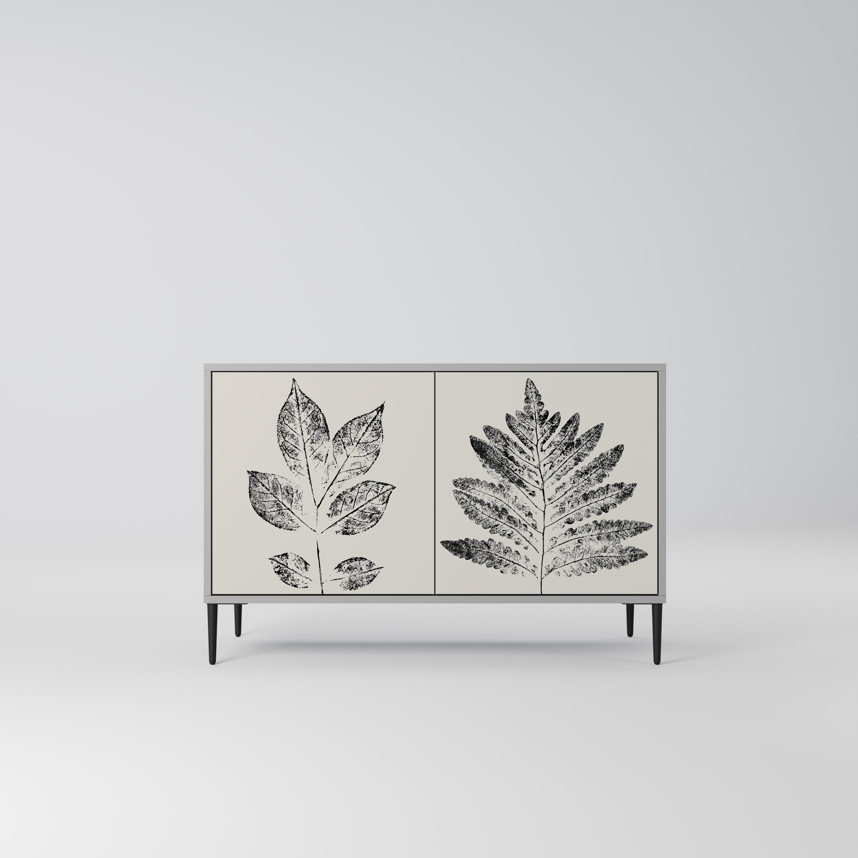 LEAFY STAMPS Sideboard mit 2 Türen in Grau