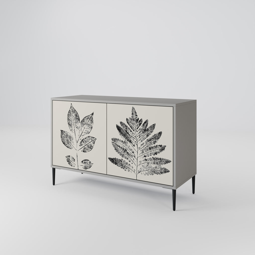 LEAFY STAMPS Sideboard mit 2 Türen in Grau