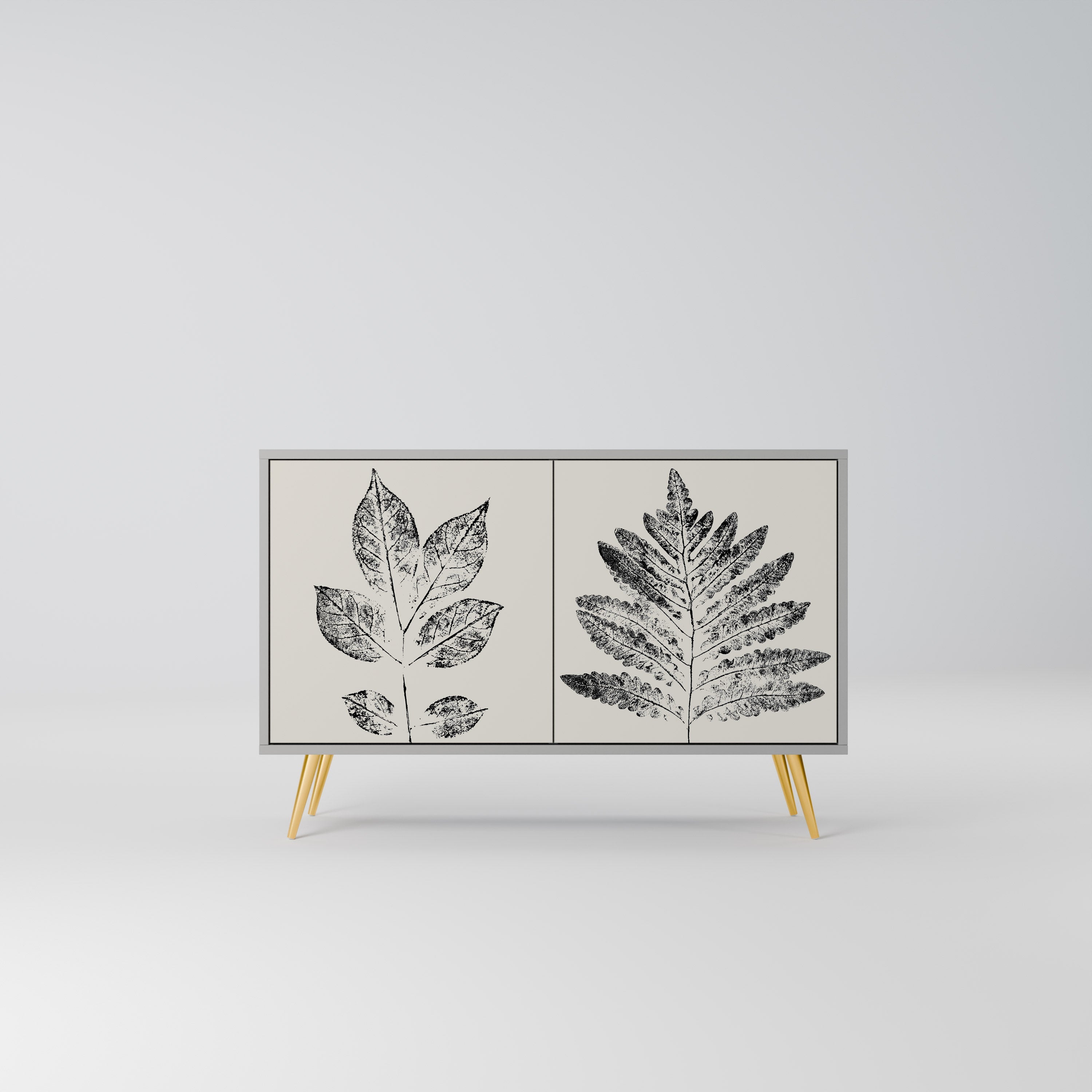 LEAFY STAMPS Sideboard mit 2 Türen in Grau