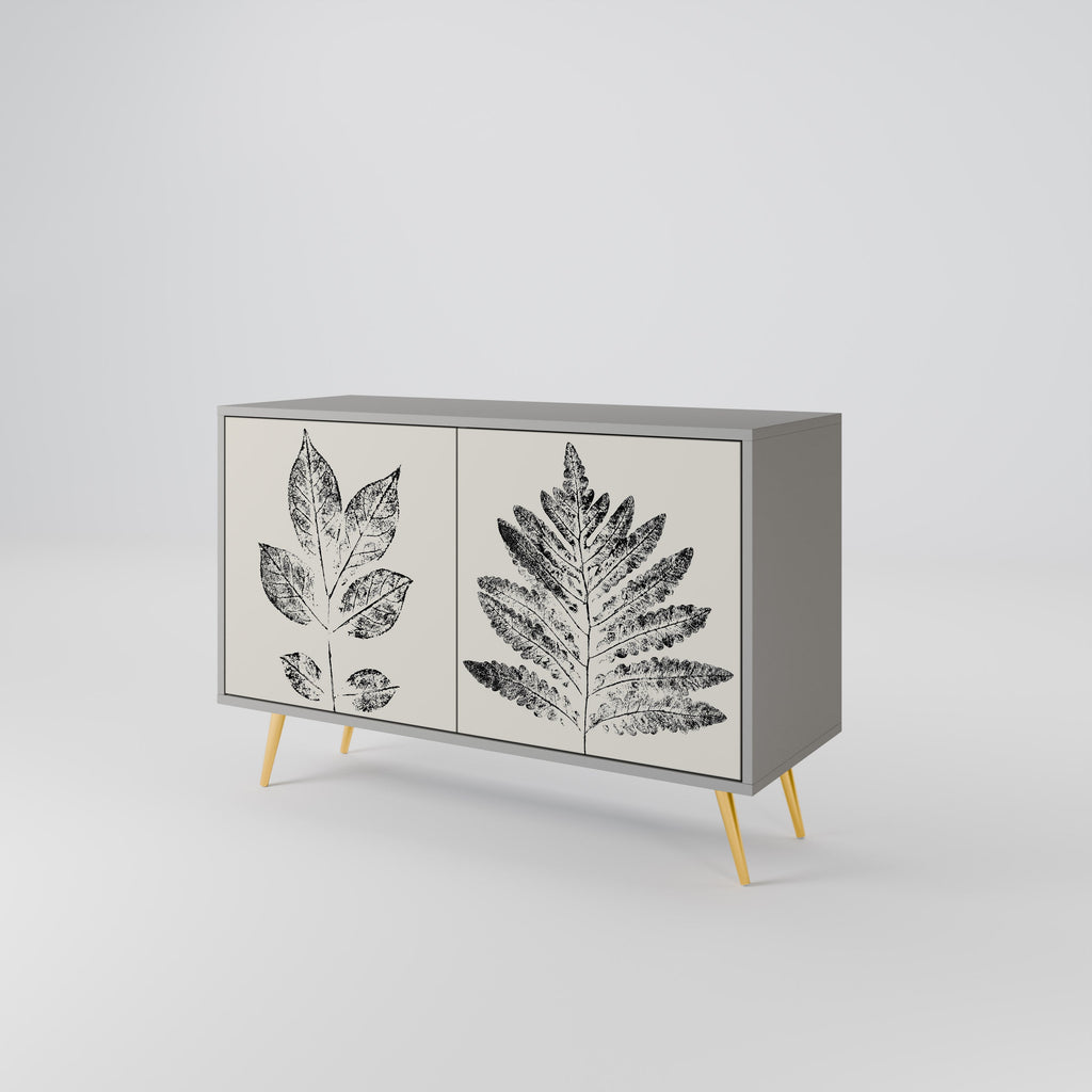 LEAFY STAMPS Sideboard mit 2 Türen in Grau
