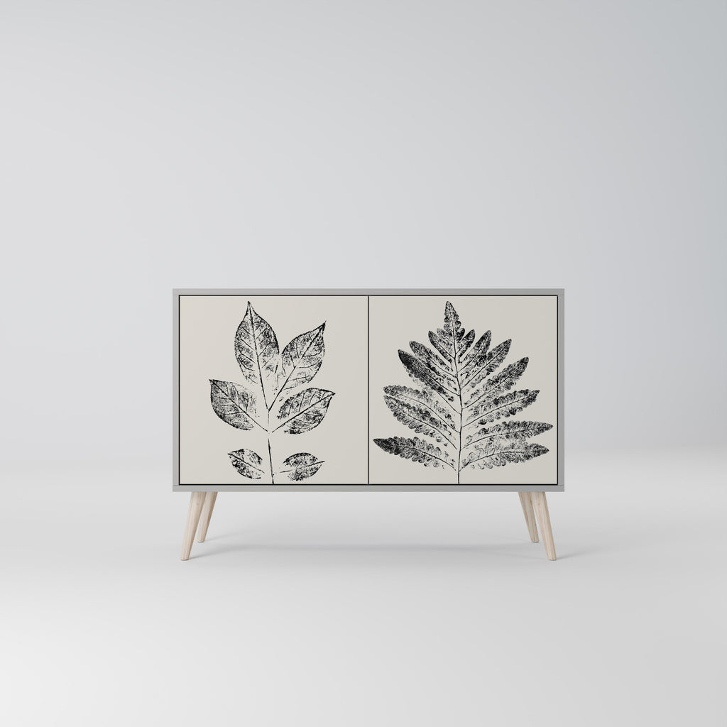 LEAFY STAMPS Sideboard mit 2 Türen in Grau