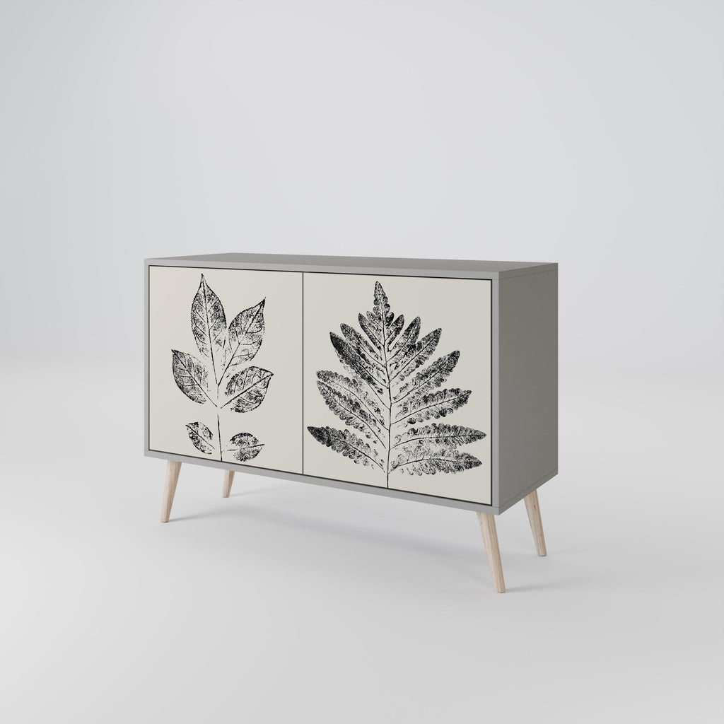 LEAFY STAMPS Sideboard mit 2 Türen in Grau