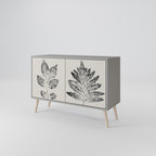 LEAFY STAMPS Sideboard mit 2 Türen in Grau