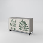 GREEN LEAFY STAMPS Sideboard mit 2 Türen in Grau