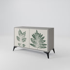 GREEN LEAFY STAMPS Sideboard mit 2 Türen in Grau