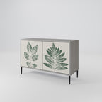 GREEN LEAFY STAMPS Sideboard mit 2 Türen in Grau