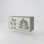 GREEN LEAFY STAMPS Sideboard mit 2 Türen in Grau