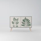 GREEN LEAFY STAMPS Sideboard mit 2 Türen in Grau