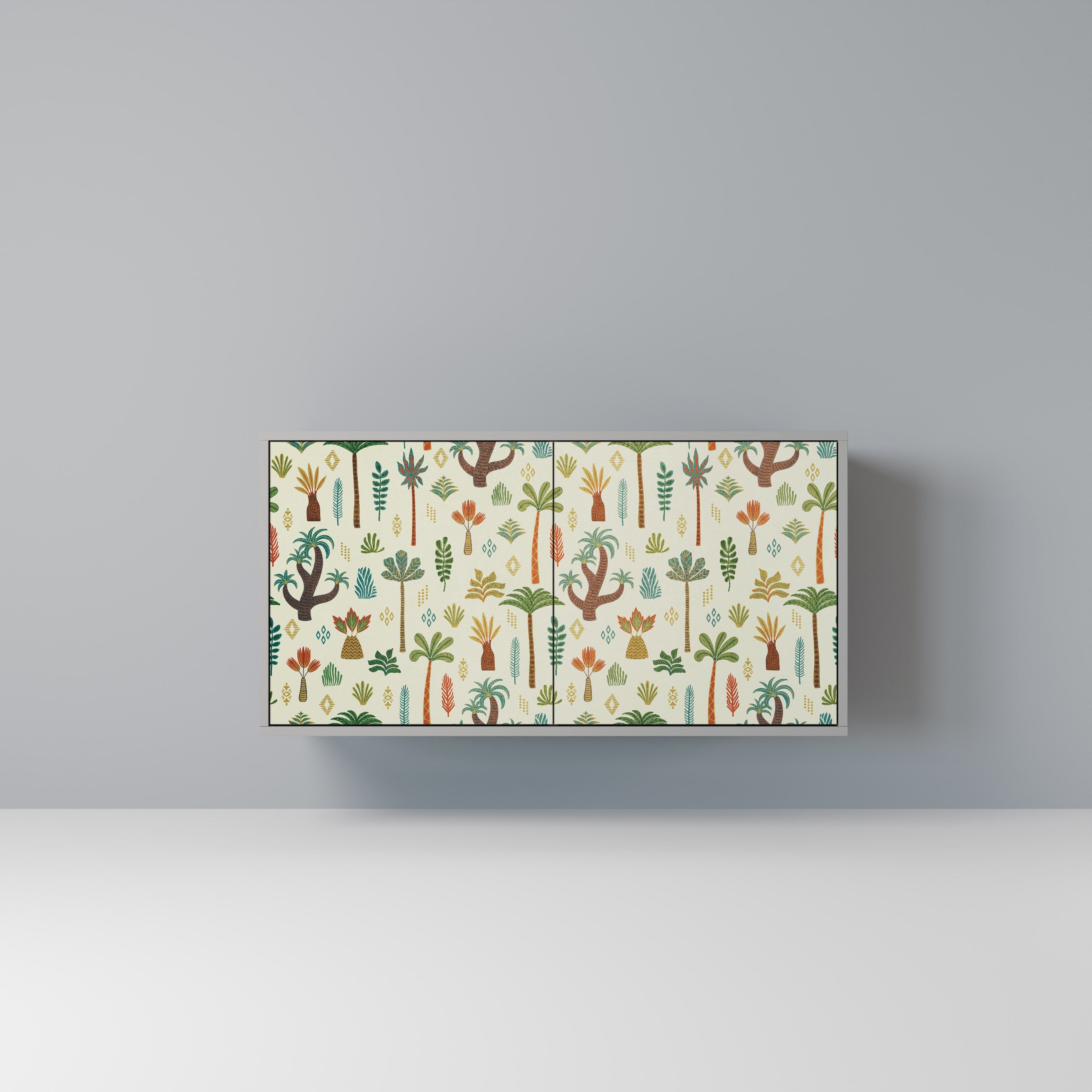 PALM SPRING Sideboard mit 2 Türen in Grau