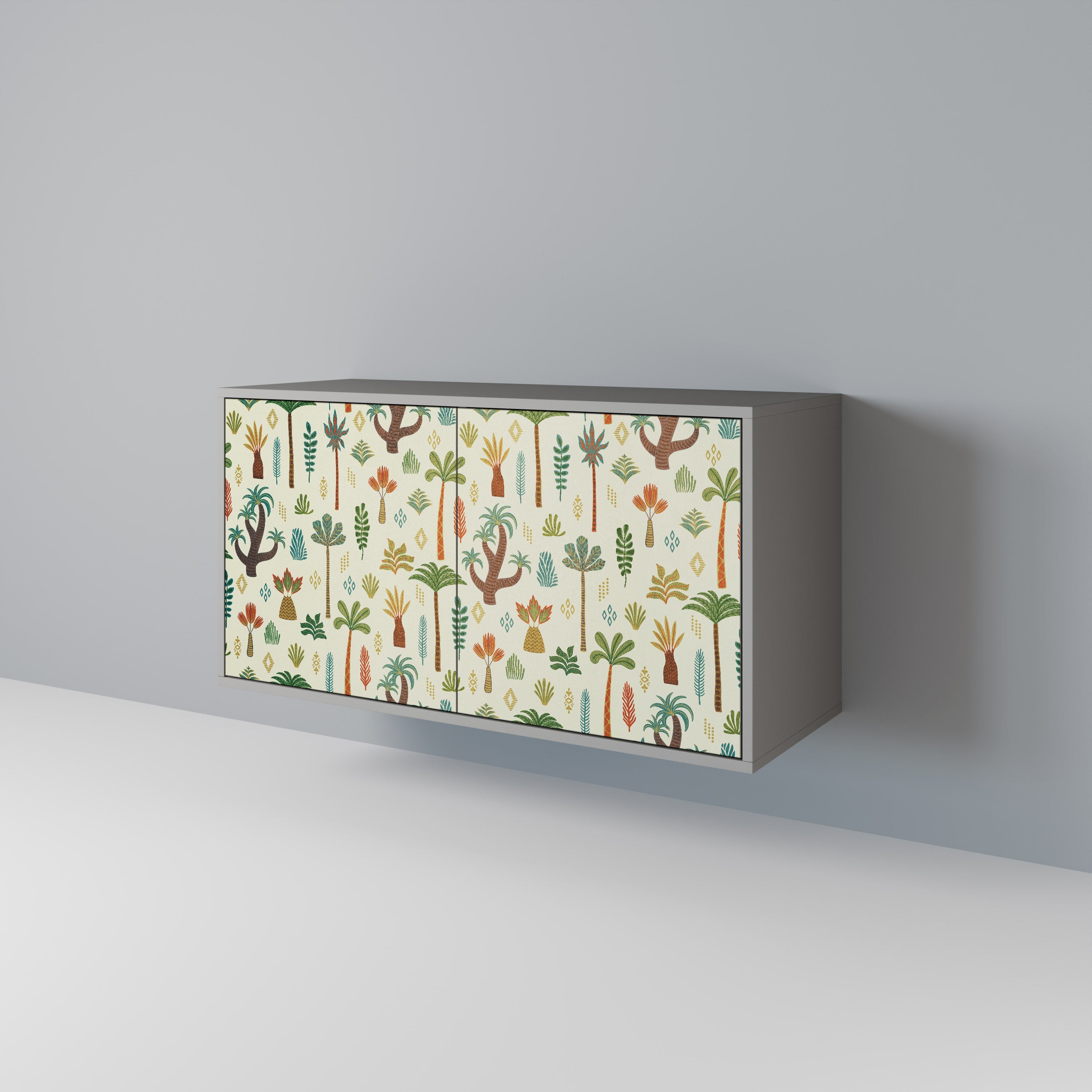 PALM SPRING Sideboard mit 2 Türen in Grau