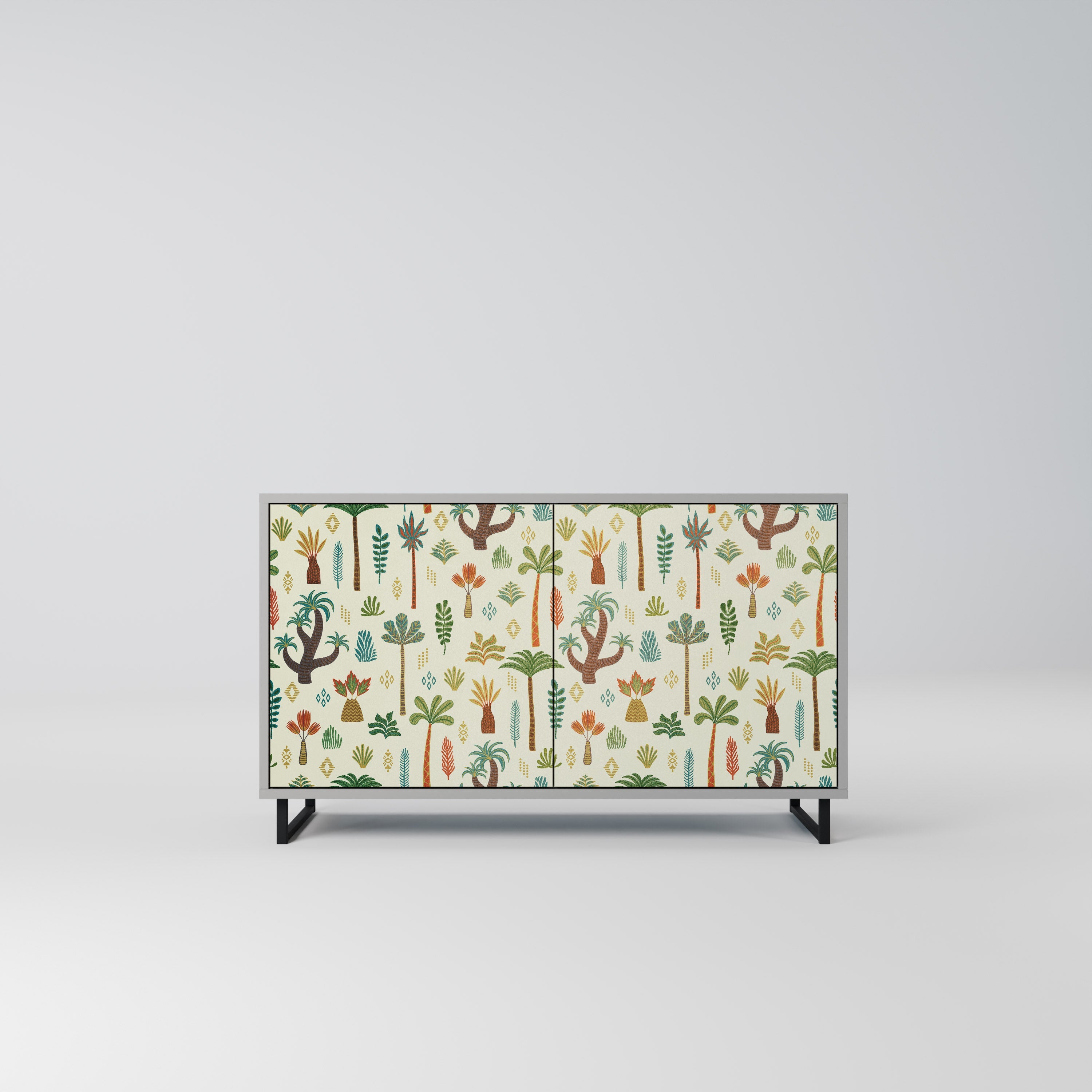 PALM SPRING Sideboard mit 2 Türen in Grau