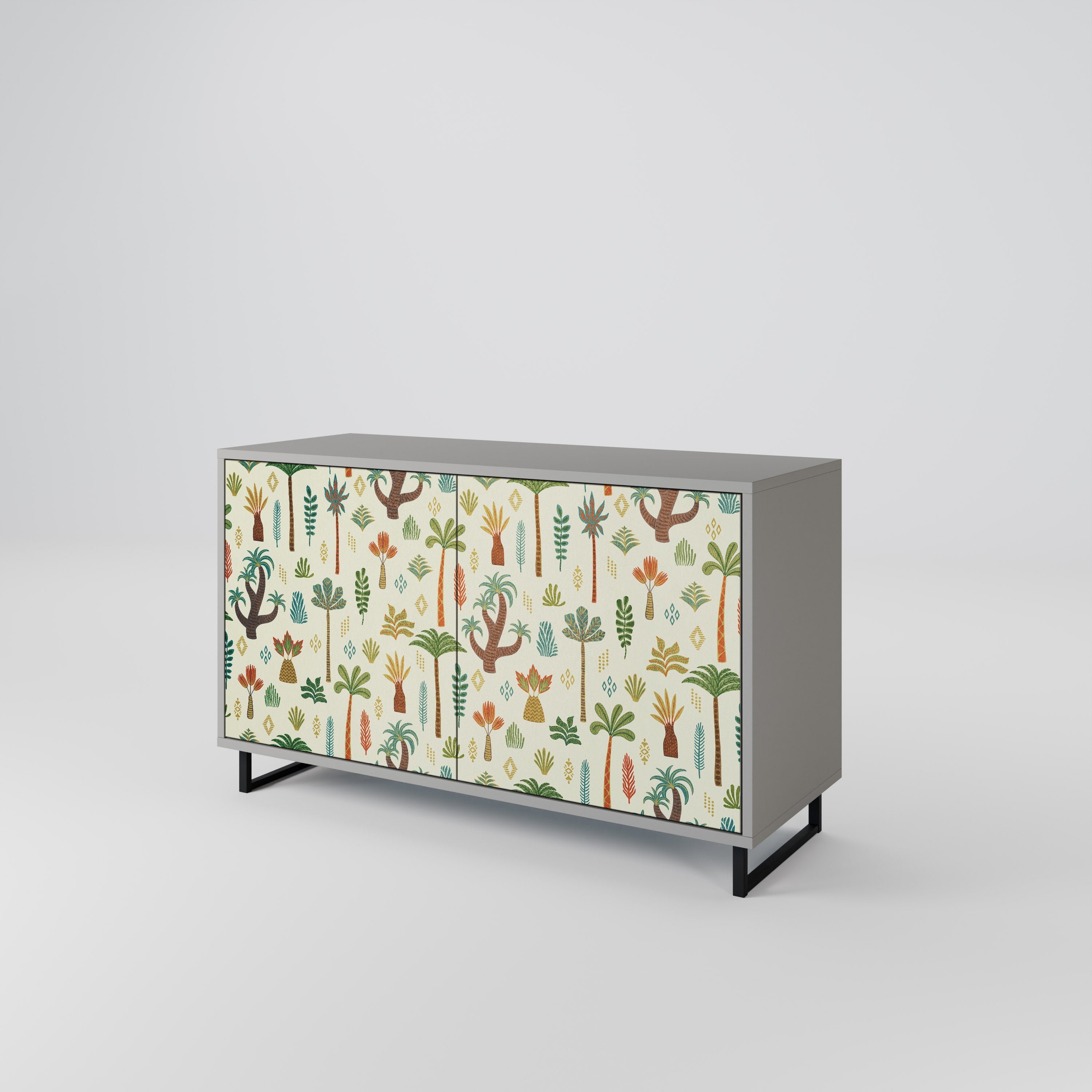 PALM SPRING Sideboard mit 2 Türen in Grau
