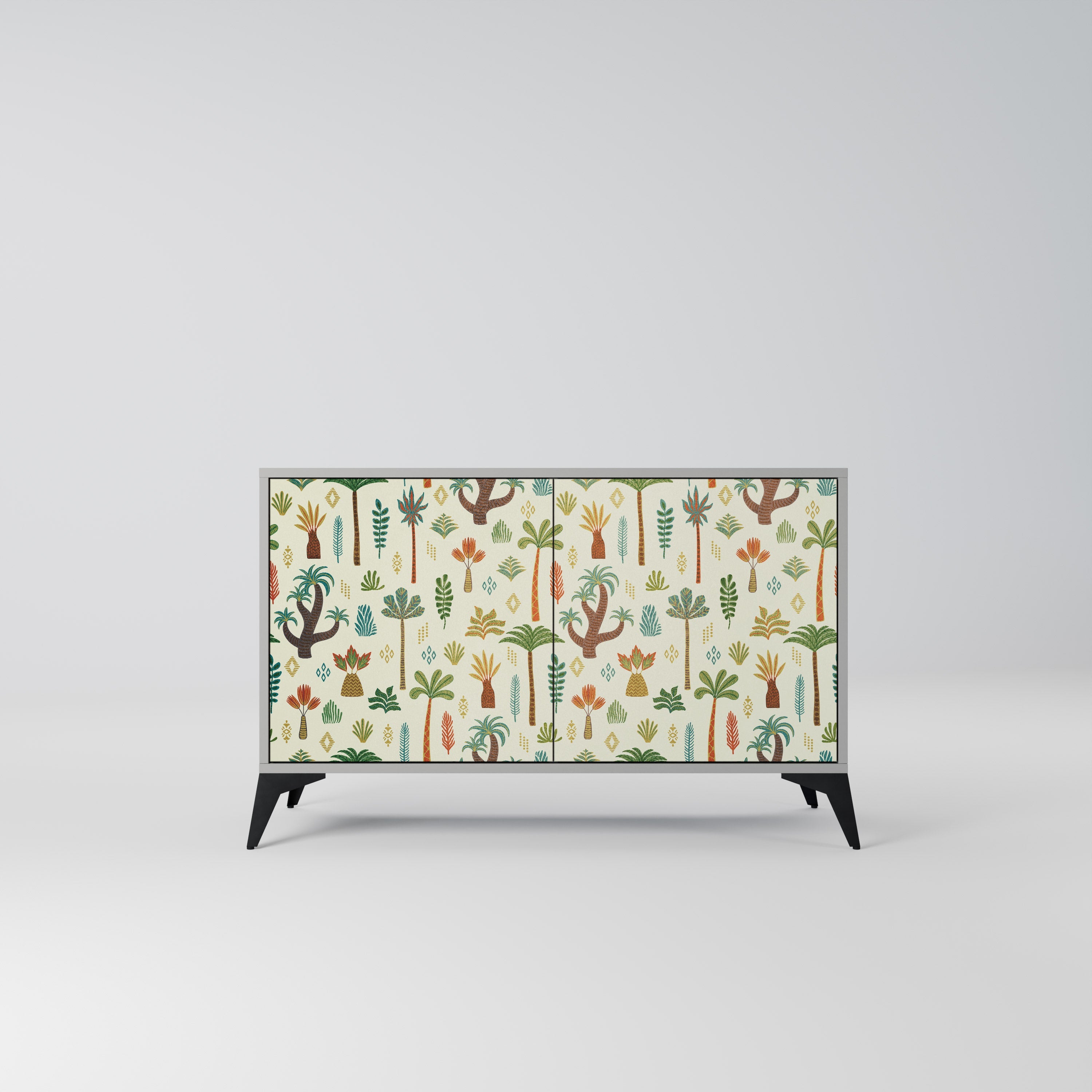 PALM SPRING Sideboard mit 2 Türen in Grau