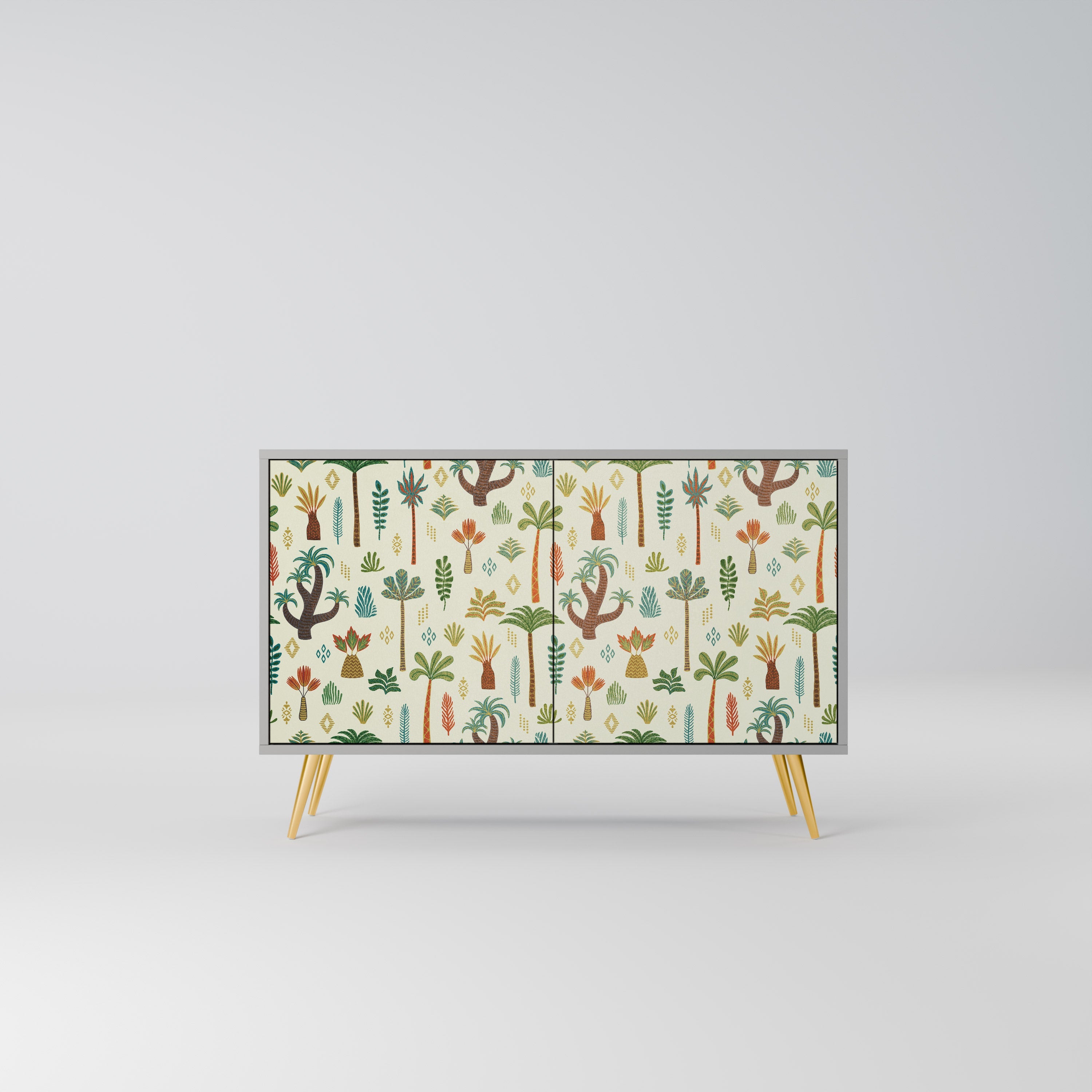 PALM SPRING Sideboard mit 2 Türen in Grau