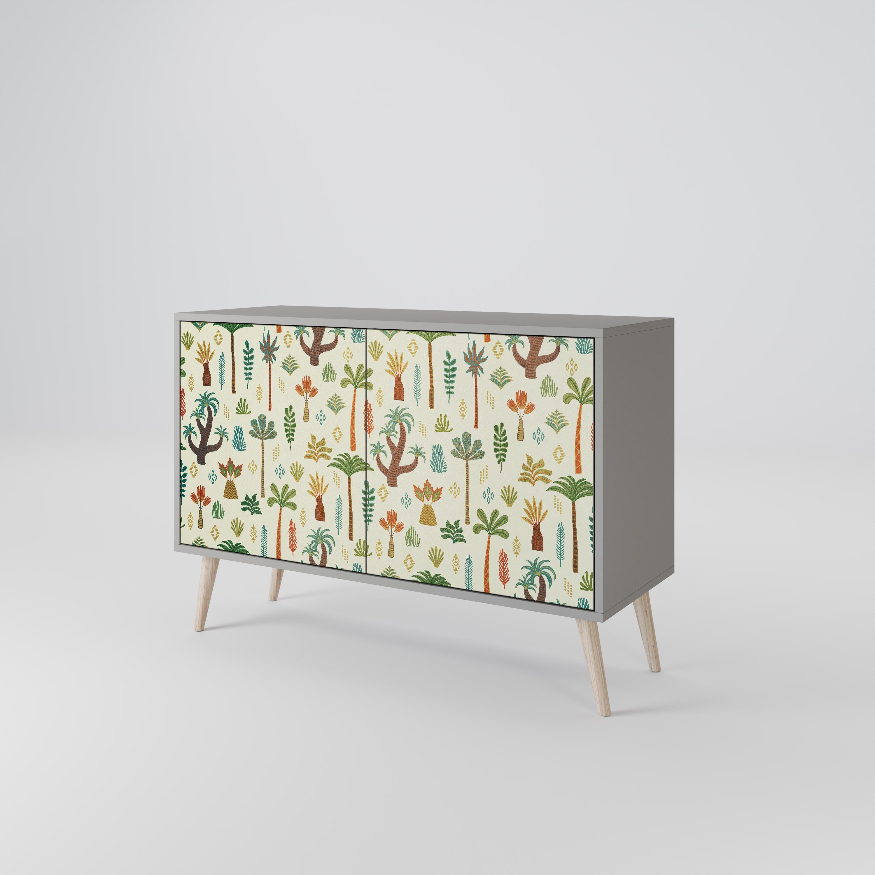 PALM SPRING Sideboard mit 2 Türen in Grau