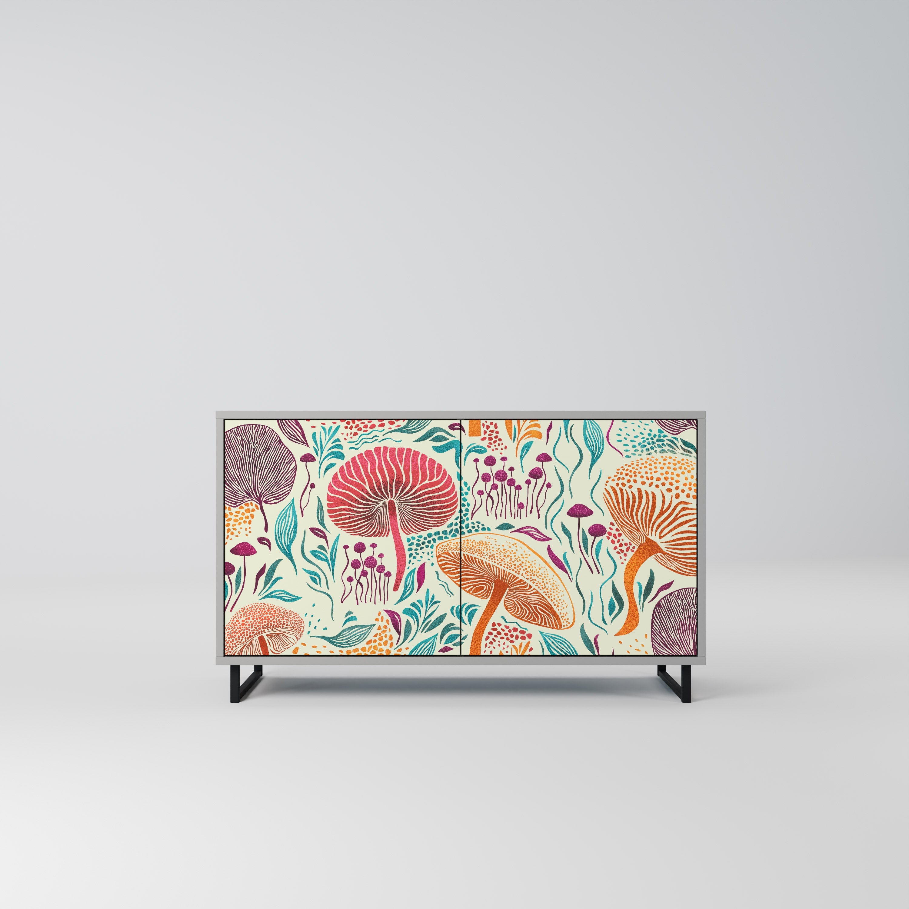 FUNGUS FANTASY Sideboard mit 2 Türen in Grau