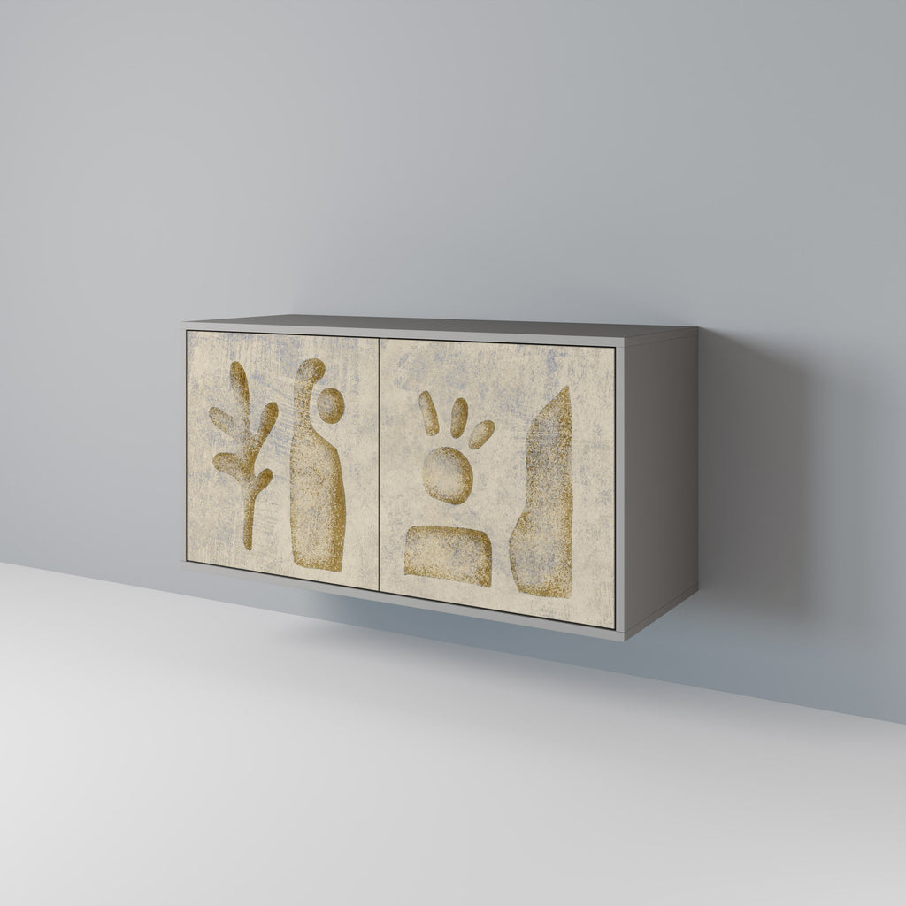 SAND SCULPTURES 2-Door Sideboard in Grey Finish