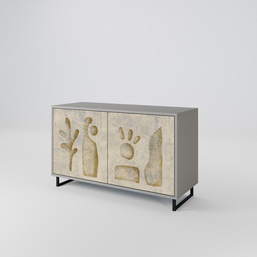 SAND SCULPTURES 2-Door Sideboard in Grey Finish
