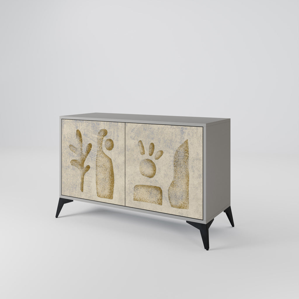 SAND SCULPTURES 2-Door Sideboard in Grey Finish