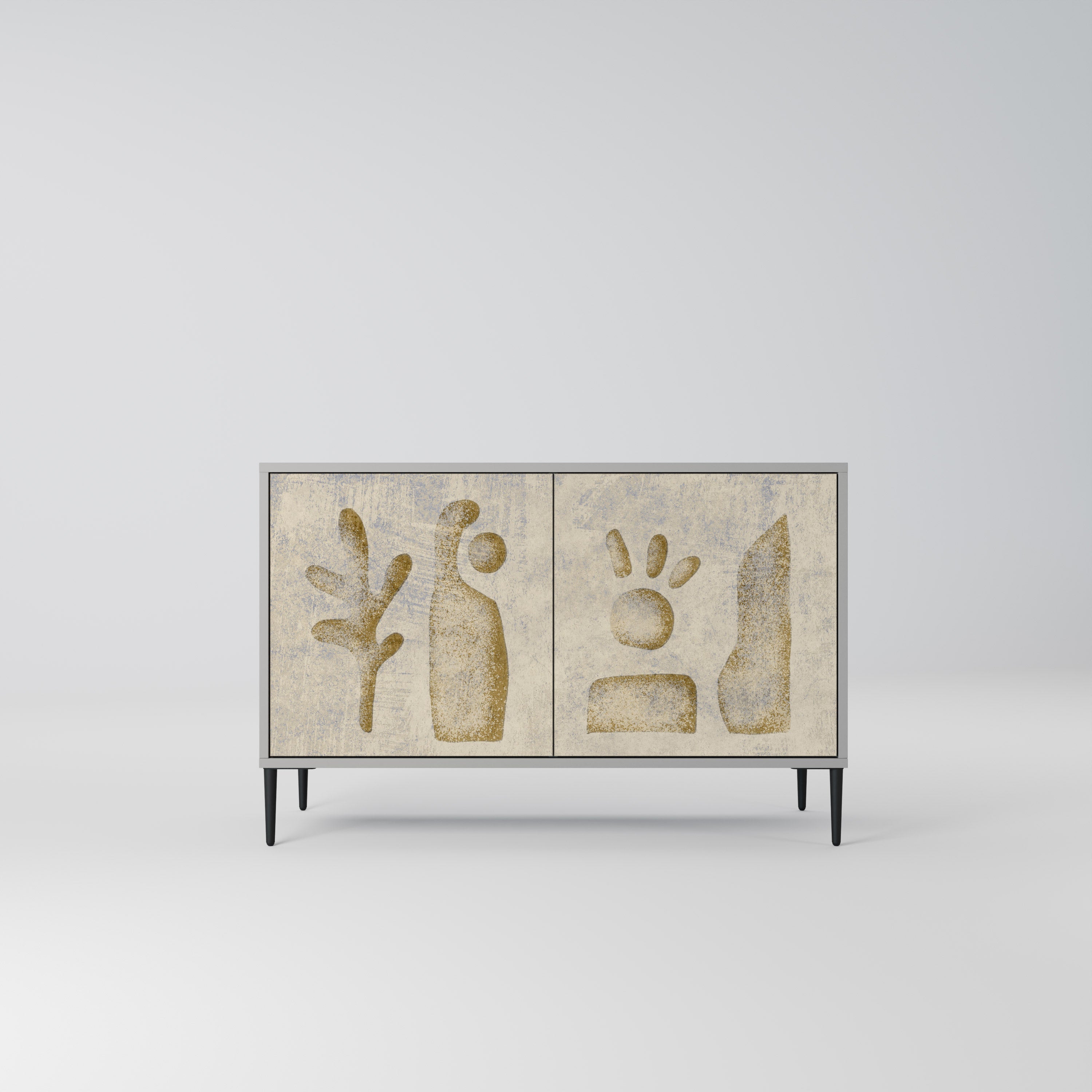 SAND SCULPTURES Sideboard mit 2 Türen in Grau