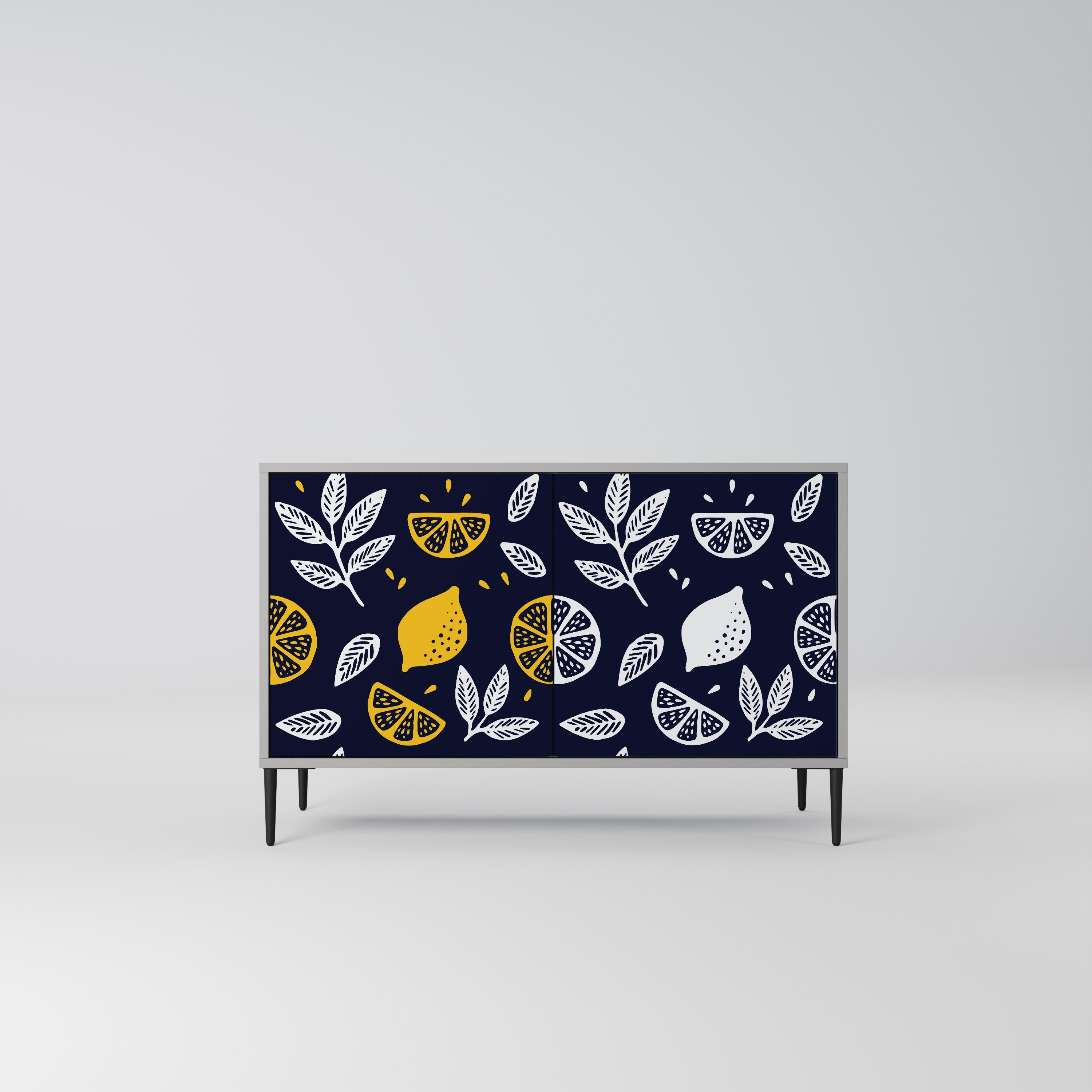 CITRUS BLACK AND WHITE Sideboard mit 2 Türen in Grau