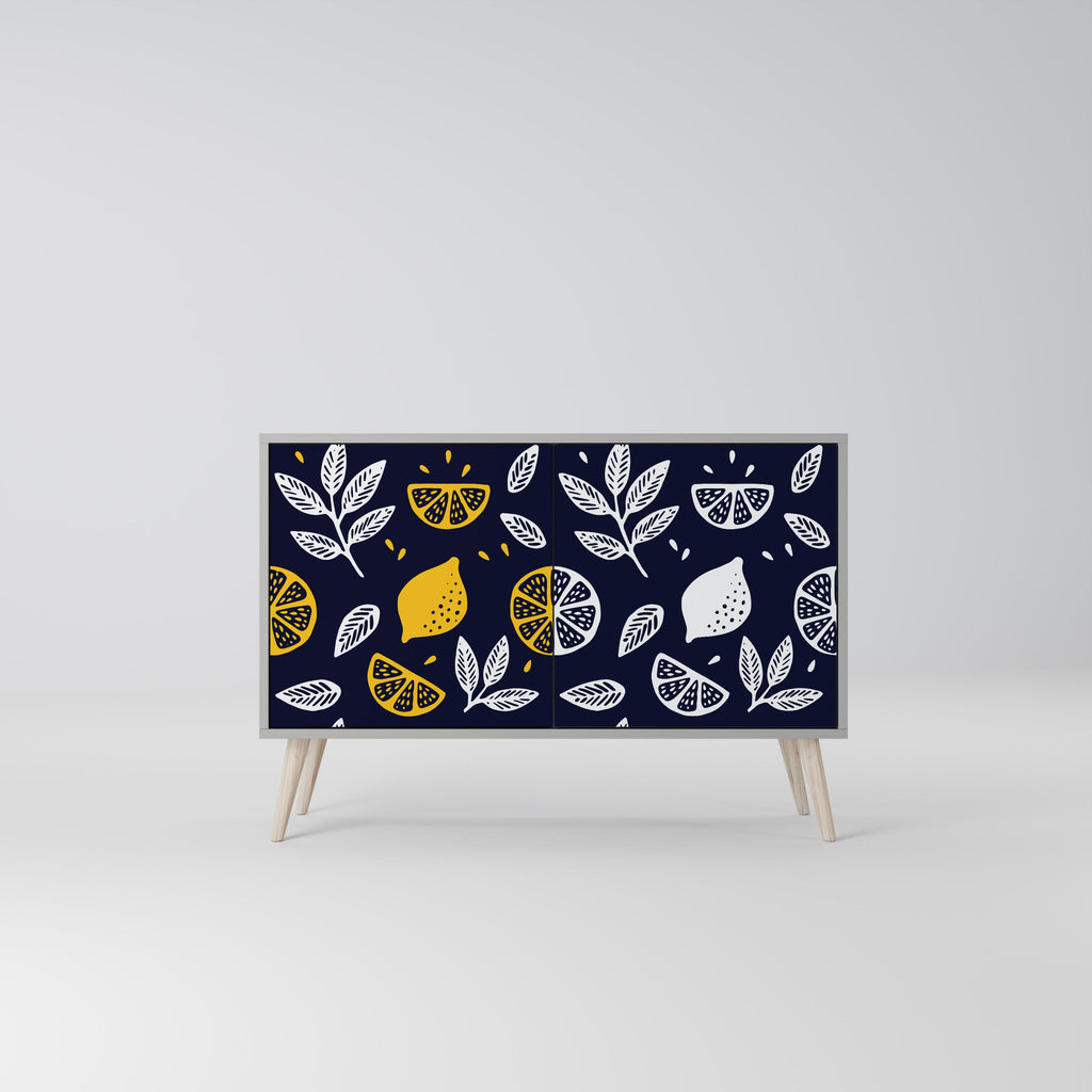 CITRUS BLACK AND WHITE Sideboard mit 2 Türen in Grau