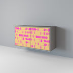 SKATEBOARD ARTISTRY 2-Door Sideboard in Grey Finish