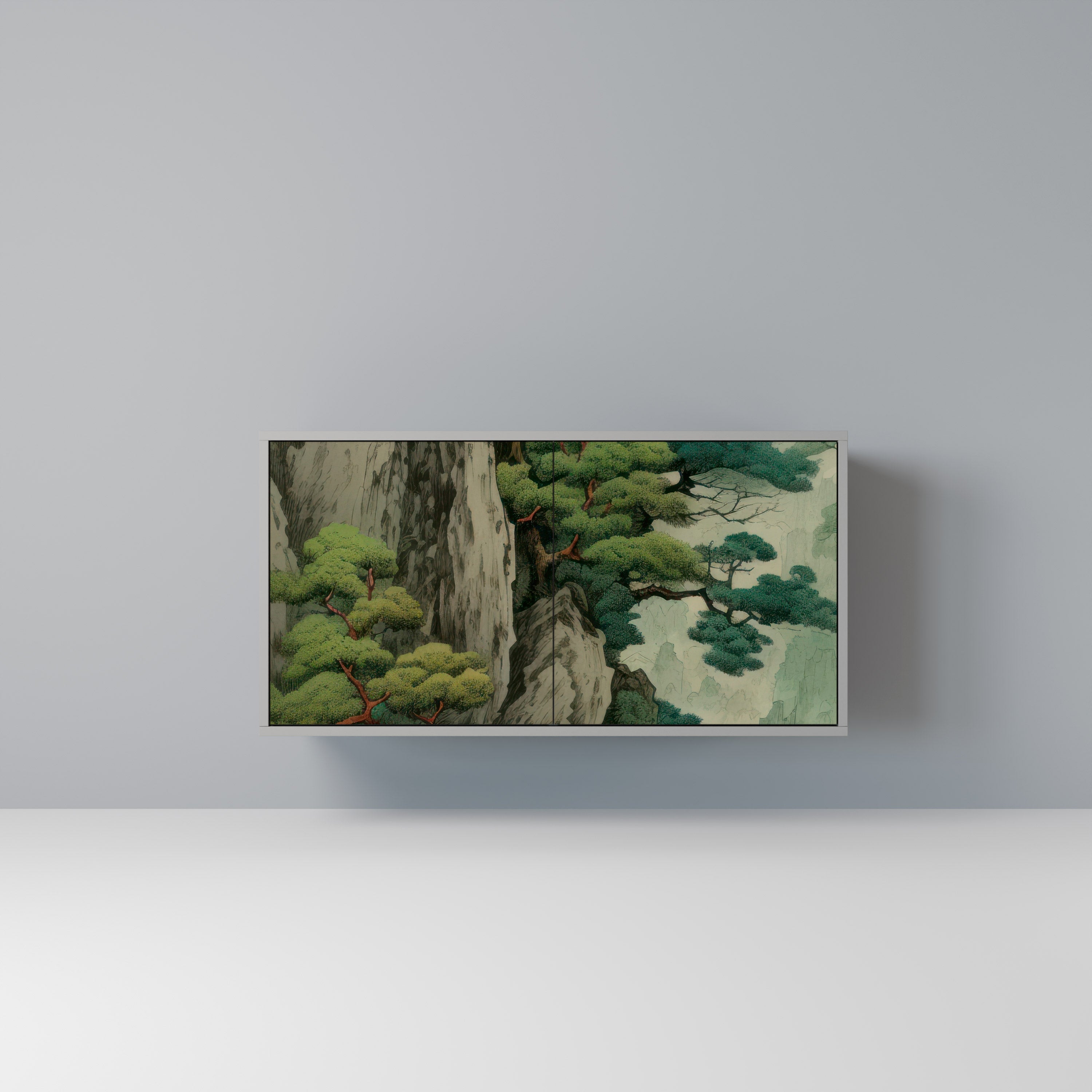 VERDURE ABYSS Sideboard mit 2 Türen in Grau